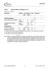 TLE7273G V50 Datasheet Page 5