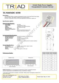 TLM4036DC-0350 Datasheet Cover