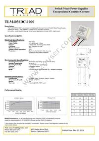 TLM4036DC-1000 Datasheet Cover