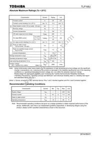 TLP168J(TPR Datasheet Page 2