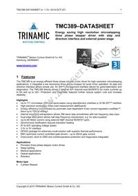 TMC389-LA Datasheet Cover
