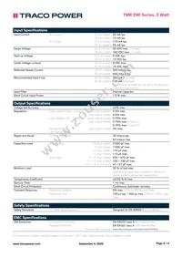 TMR 2-4821WI Datasheet Page 2