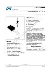 TN1610H-6FP Datasheet Cover