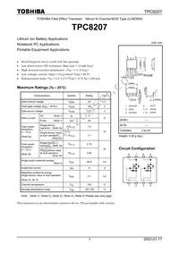 TPC8207(TE12L Datasheet Cover