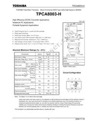 TPCA8003-H(TE12LQM Datasheet Cover
