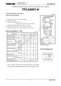 TPCA8007-H(TE12L Datasheet Cover