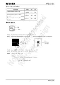 TPCA8018-H(TE12LQM Datasheet Page 2