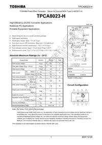 TPCA8023-H(TE12LQM Datasheet Cover