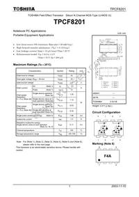 TPCF8201(TE85L Datasheet Cover