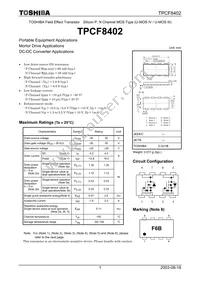 TPCF8402(TE85L Datasheet Cover