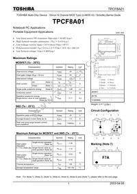 TPCF8A01(TE85L) Datasheet Cover