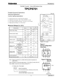 TPCP8701(TE85L Datasheet Cover