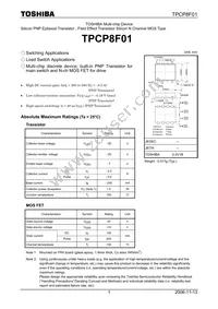 TPCP8F01(TE85L Datasheet Cover