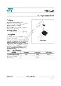 TPDV825RG Datasheet Cover