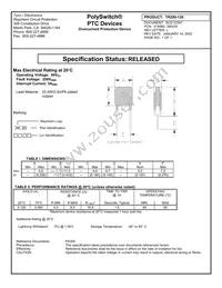 TR250-120 Datasheet Cover