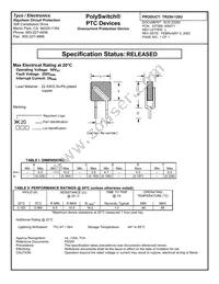 TR250-120U Datasheet Cover