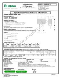 TR600-150F-EX-2 Datasheet Cover