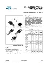 TS1220-700B Datasheet Cover