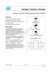 TS27M4CPT Datasheet Cover