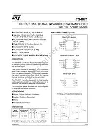 TS4871IQT Datasheet Cover