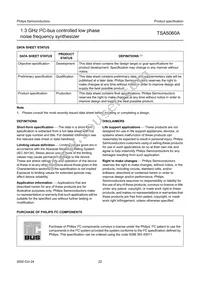 TSA5060ATS/C1 Datasheet Page 22