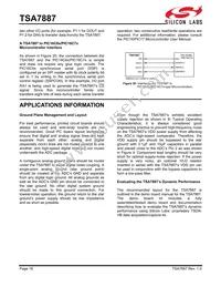 TSA7887BRZ-REEL Datasheet Page 18