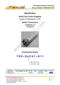 TSD-S1CA1-G11 Cover