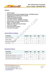 TSD-S2AA1-M11 Datasheet Page 2