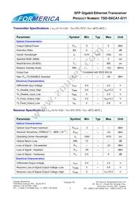 TSD-S2CA1-G11 Datasheet Page 3