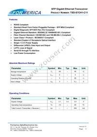 TSD-S7CH1-C11 Datasheet Page 2