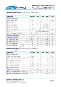 TSD-S7CH1-C11 Datasheet Page 3