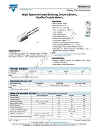 TSHG6400 Datasheet Cover