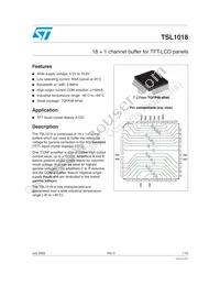 TSL1018IF Datasheet Cover