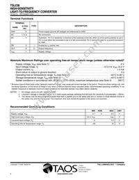 TSL238D-TR Datasheet Page 2