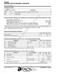 TSL245RSM-LF Datasheet Page 2