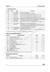 TSM1121IN Datasheet Page 2