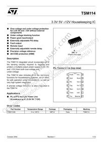 TSM114CN Datasheet Cover