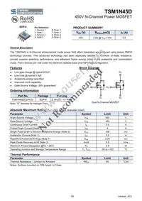 TSM1N45DCS RLG Datasheet Cover