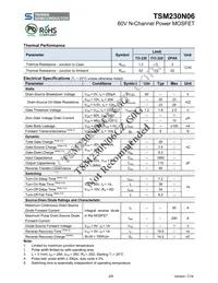 TSM230N06CZ C0G Datasheet Page 2