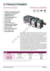 TSP 600-124 WR Datasheet Cover