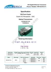 TSP-D1CH2-C11 Datasheet Cover