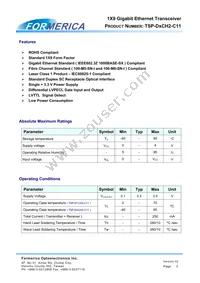 TSP-D1CH2-C11 Datasheet Page 2