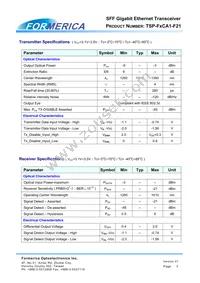 TSP-F1CA1-F21 Datasheet Page 3