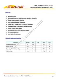 TSP-F2AA1-D28 Datasheet Page 2