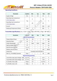 TSP-F2AA1-D28 Datasheet Page 3