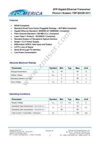 TSP-S1CB1-K11 Datasheet Page 2