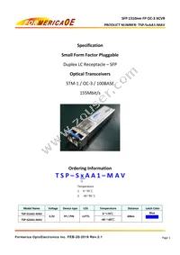 TSP-S2AA1-MAV Datasheet Cover