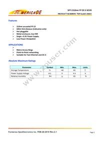 TSP-S2AA1-MAV Datasheet Page 2