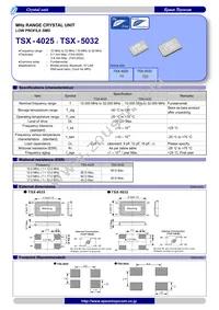 TSX-4025 16.0000MF09Z-AC3 Datasheet Cover
