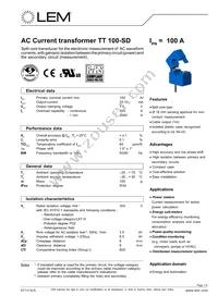 TT 100-SD Datasheet Cover